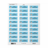 Skiing Snowman Return Address Labels (Full Sheet)