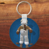 Skiing Snowman Sleutelhanger (Voorkant)