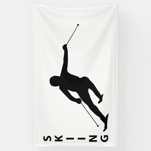 Skiing Spandoek (Verticaal)