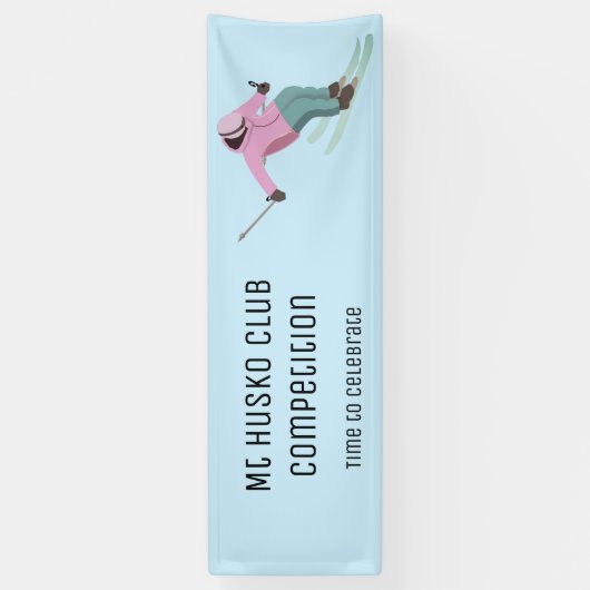 Skiing Spandoek (Verticaal)