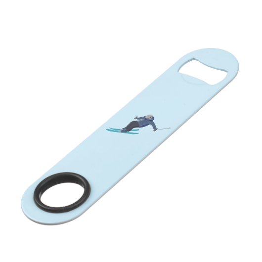 Skiing Speed Flessenopener (Voorkant Gekanteld)