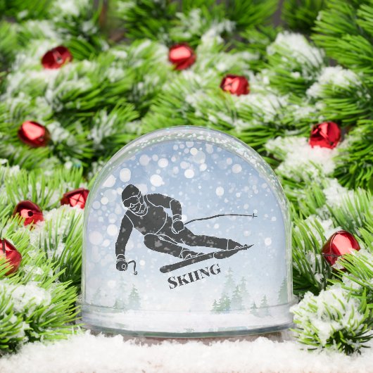 Skiing Sport Design Snow Globe Sneeuwbol (Kerstmis)