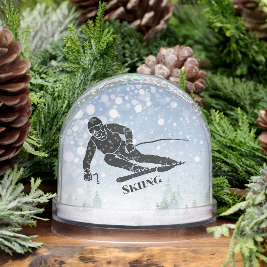 Skiing Sport Design Snow Globe Sneeuwbol (Winter)