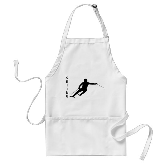 Skiing Standaard Schort (Voorkant)