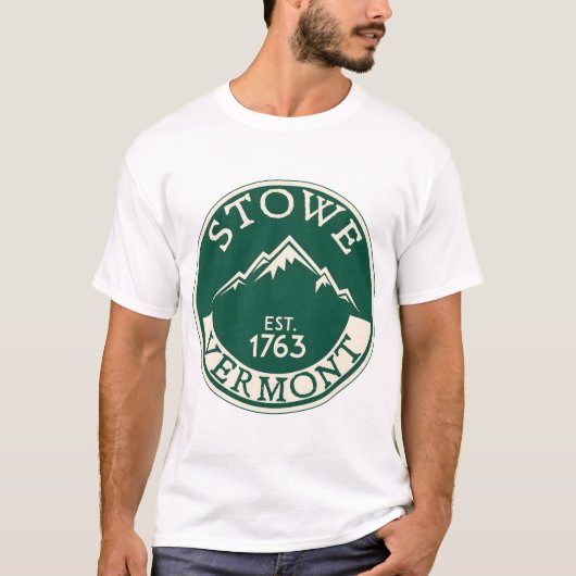 SKIING STOWE VERMONT SKI MOUNTAINS SNOWBOARD � Spi T-shirt (Voorkant)