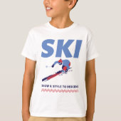 Skiing Stylishly Down The Slopes T-shirt (Voorkant)