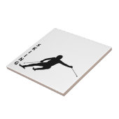 Skiing Tegeltje (Zijkant)