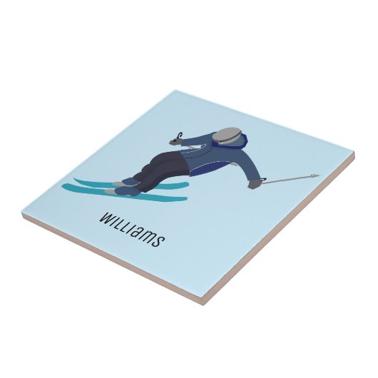 Skiing Tegeltje (Zijkant)