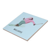 Skiing Tegeltje (Zijkant)