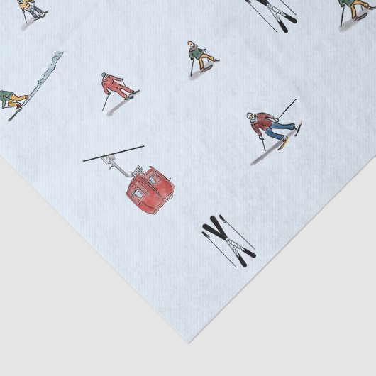 Skiing Tissuepapier (Detail)