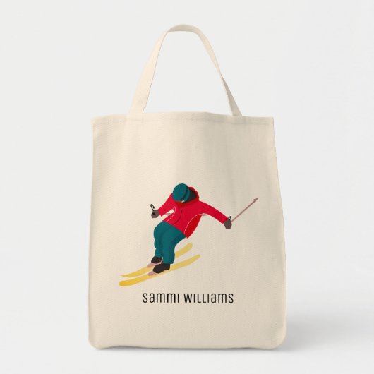Skiing Tote Bag (Voorkant)