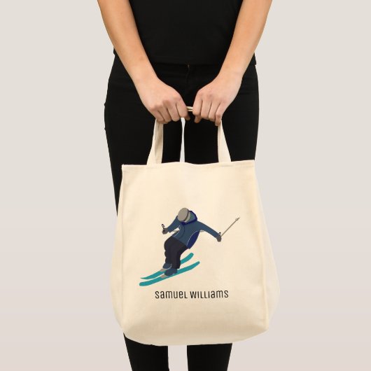 Skiing Tote Bag (Voorkant (product))