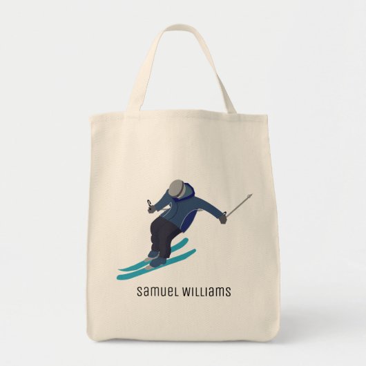 Skiing Tote Bag (Voorkant)