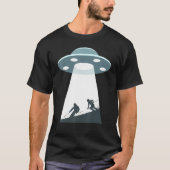 Skiing Ufo Cool Snow Ski Skier T-shirt (Voorkant)