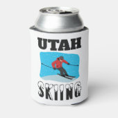 Skiing Utah Park City Skier Ski Blikjeskoeler (Blikje Achterkant)