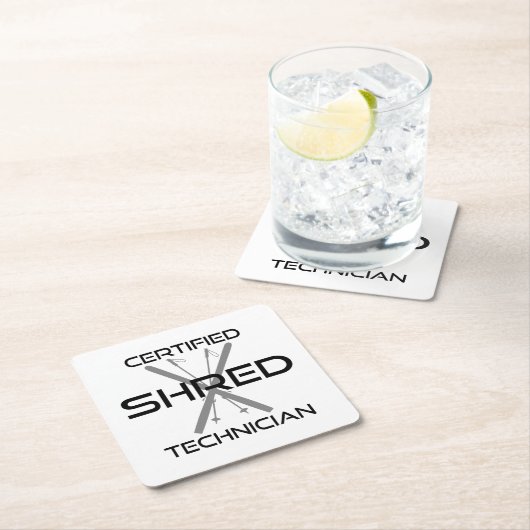 Skiing van gecertificeerde technici kartonnen onderzetters (Insitu)