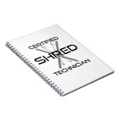 Skiing van gecertificeerde technici notitieboek (Rechterzijde)