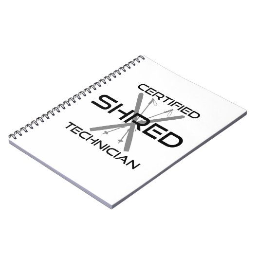 Skiing van gecertificeerde technici notitieboek (Linkerzijde)