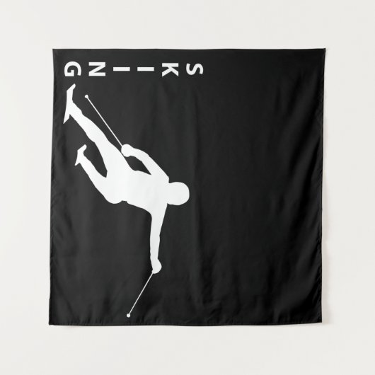 Skiing Wandkleed (Voorkant (horizontaal))