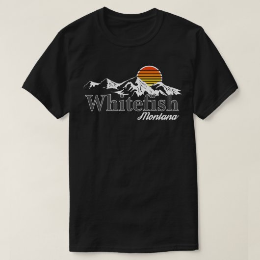 Skiing Whitefish Montana Mountain Lover T-shirt (Design voorkant)