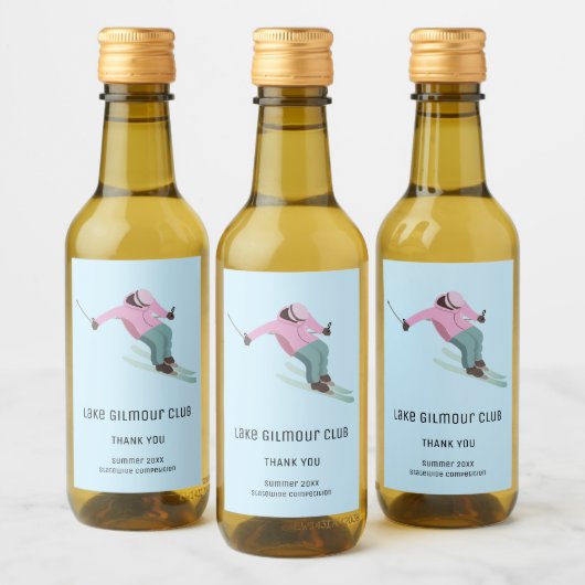 Skiing Wijn Etiket (Flessen)