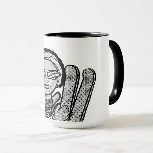 Skiing winter mok (Voorkant rechts)