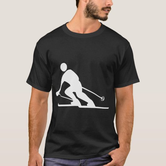 Skiing - Wit T-shirt (Voorkant)
