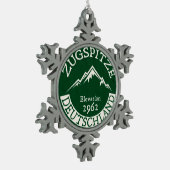 Skiing Zugspitze Duitsland Ski Deutschland Tin Sneeuwvlok Ornament (Links)