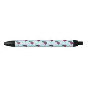 Skiing Zwarte Inkt Pen (Voorkant)