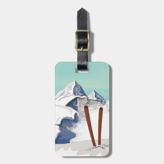 Skiingbergen Bagagelabel (Voorkant verticaal)