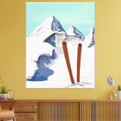 Skiingbergen Canvas Afdruk (Insitu (Woonkamer))