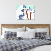 Skiingbergen Canvas Afdruk (Insitu (Slaapkamer))