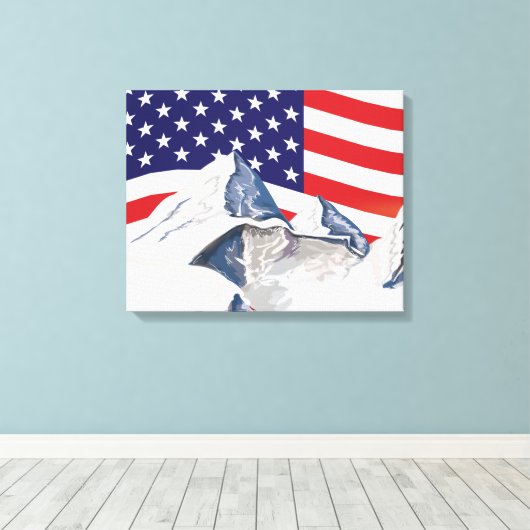 Skiingbergen Canvas Afdruk (Insitu (Houten vloer))