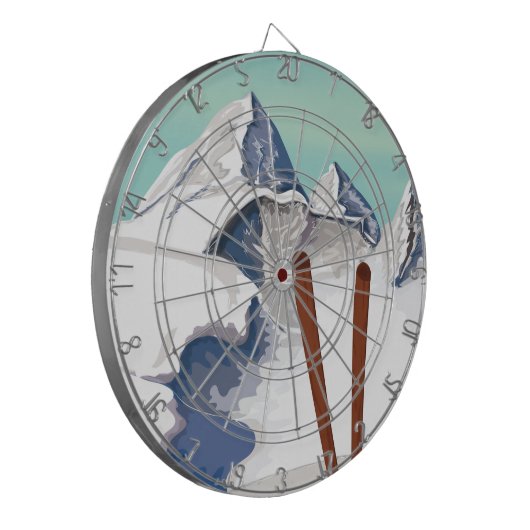 Skiingbergen Dartbord (Voorkant Links)