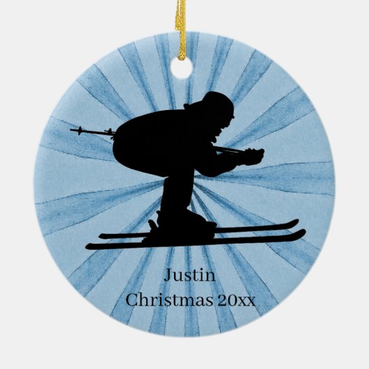 Skiingnaam Keramisch Ornament (Achterkant)