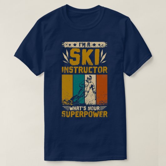  skiinstructeur t-shirt (Design voorkant)
