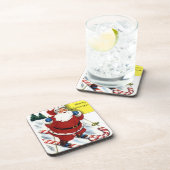 Skiisset voor Sinterklaas van Santa on Candy Candy Drankjes Onderzetter (Rechterzijde)