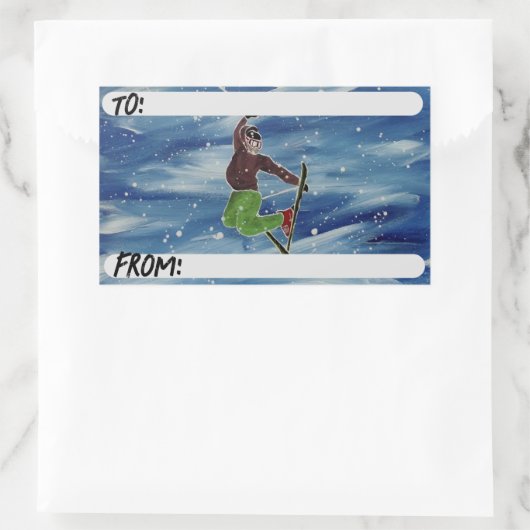 Skikunst cadeau label (Tas)