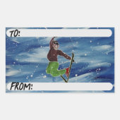 Skikunst cadeau label (Voorkant)