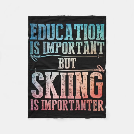 Skikunst voor mannen vrouwen Kinder wintersport Sk Fleece Deken (Voorkant)