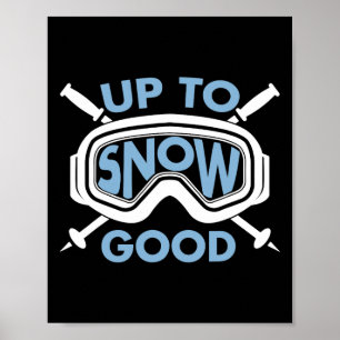 Skikunst voor mannen vrouwen Kinder wintersport Sk Poster