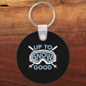 Skikunst voor mannen vrouwen Kinder wintersport Sk Sleutelhanger (Voorkant)