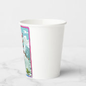 Skilandschap cartoon papieren bekers (Links)