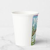 Skilandschap cartoon papieren bekers (Rechts)