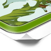 Skilandschap cartoon perfect poster (Hoek)