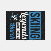 Skilegendes werden geboren in maart - verjaardagsc fleece deken (Voorkant (Horizontaal))