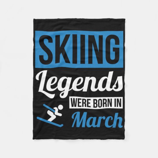 Skilegendes werden geboren in maart - verjaardagsc fleece deken (Voorkant)