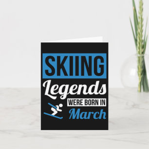 Skilegendes werden geboren in maart - verjaardagsc kaart