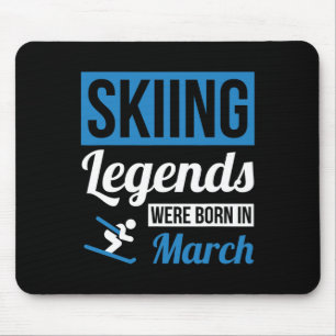 Skilegendes werden geboren in maart - verjaardagsc muismat