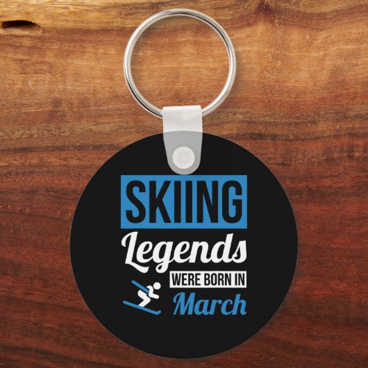 Skilegendes werden geboren in maart - verjaardagsc sleutelhanger (Voorkant)